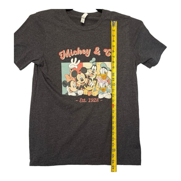 Disney Mickey Mouse & Friends Unisex Blac Crew Neck T-Shirt Size Lg Cotton Blend - Picture 3 of 7